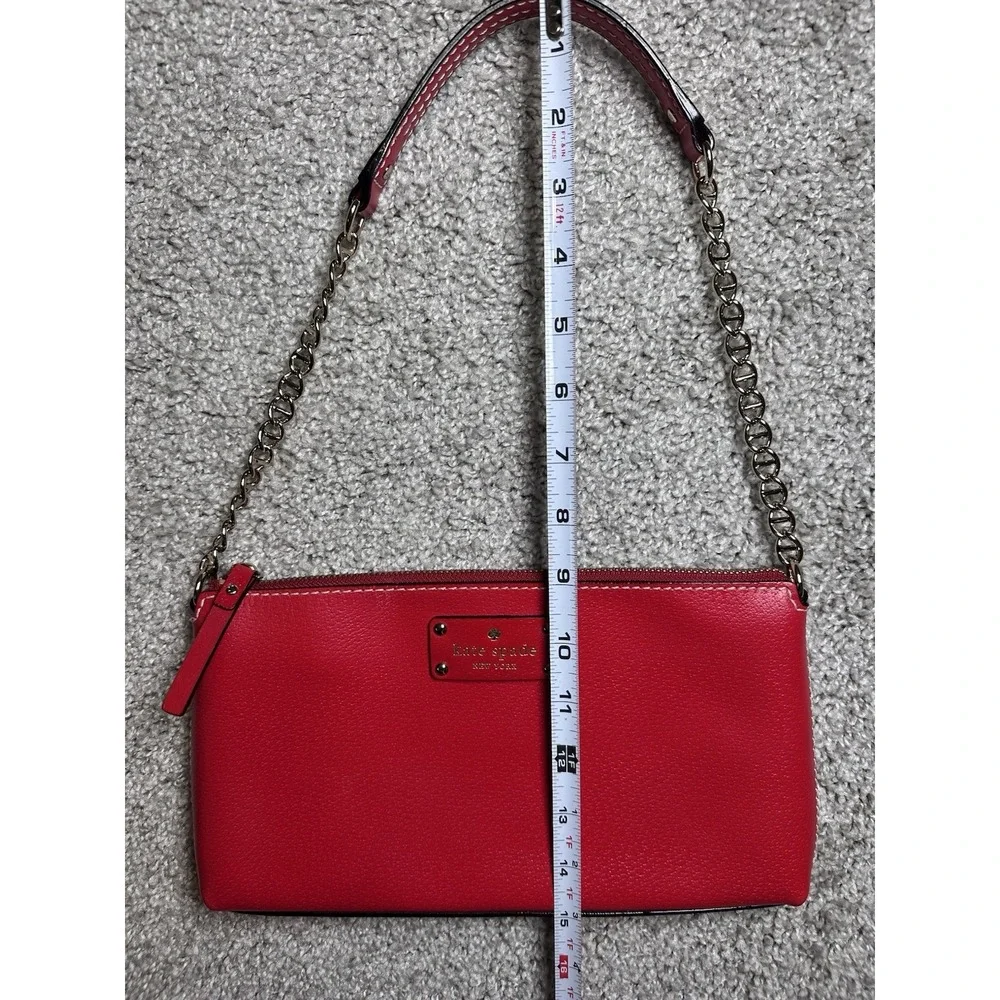 Kate Spade Wellesley Byrd Pink Leather Chain Shoulder Bag Purse Handbag